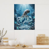 Kristall-Oktopus-Riff-Licht Poster (Küche)