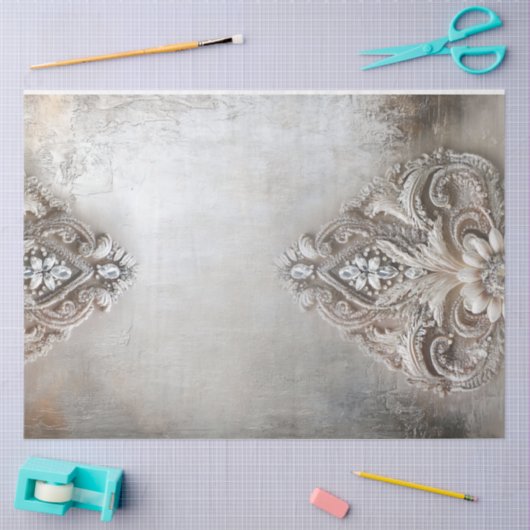 Kristall Patina, dekorativer Hintergrund Seidenpapier (Basteln)