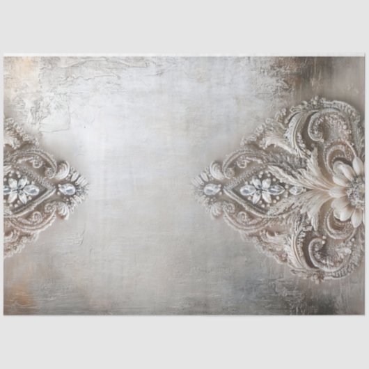 Kristall Patina, dekorativer Hintergrund Seidenpapier (Vorderseite)