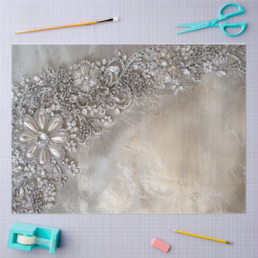 Kristall Patina, Dekorativer Motif Hintergrund Seidenpapier (Basteln)