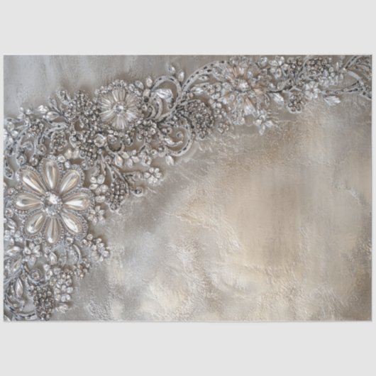 Kristall Patina, Dekorativer Motif Hintergrund Seidenpapier (Vorderseite)