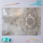 Kristall Patina, dekorativer Silberhintergrund Seidenpapier (Basteln)