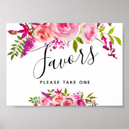 Kristall Pink Peach Rose Favoriten Party/Hochzeits Poster