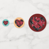 Kristall Red Ruby Hearts Confetti Konfetti (Vorderseiten)