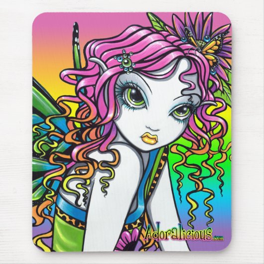 "Kristall" Regenbogen-Süßigkeits-feenhafte Kunst Mousepad (Vorne)