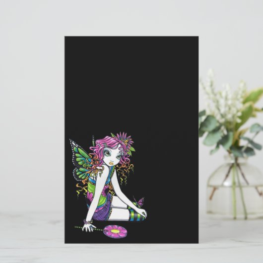 "Kristall" Regenbogen-Süßigkeits-feenhaftes Briefpapier (Stehend Vorderseite)