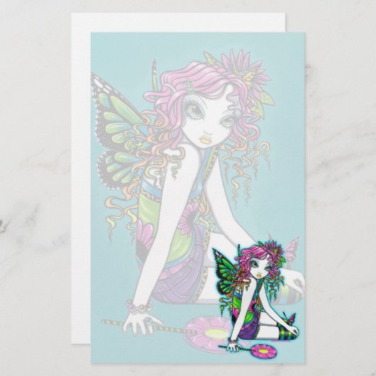 "Kristall" Regenbogen-Süßigkeits-feenhaftes Briefpapier (Vorne/Hinten)