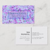 Kristall-Rosa Visitenkarte (Vorne/Hinten)