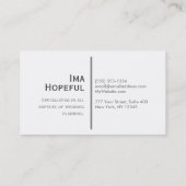 Kristall-Rosa Visitenkarte (Rückseite)