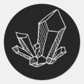 Kristall Runder Aufkleber (Vorderseite)