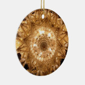 'Kristall' Rundschmuck (Gold) Keramik Ornament (Rechts)