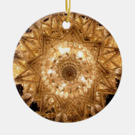 'Kristall' Rundschmuck (Gold) Keramik Ornament