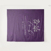 Kristall Script Lila Brautparty Hintergrund Wandteppich (Vorderseite (Horizontal))