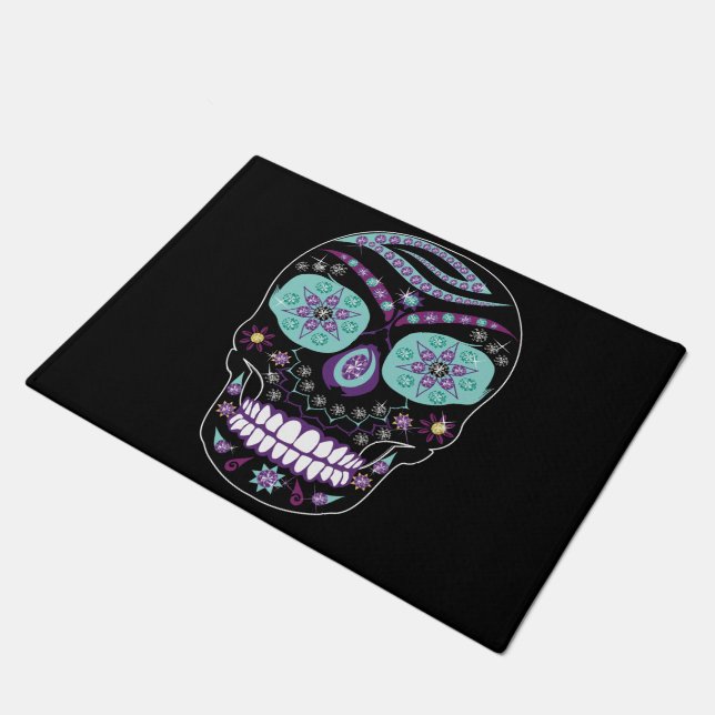 Kristall Skull Rug Fußmatte (Schrägansicht)