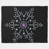 Kristall Snowflake Diamonds Fleecedecke (Vorderseite (Horizontal))