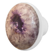 Kristall-Sphere-Amethyst-Heilkristalle Keramikknauf (Rechts)