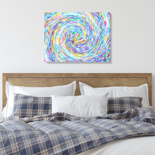 Kristall Swirl Canvas Print Leinwanddruck (Insitu (Schlafzimmer))