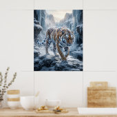 Kristall-Tiger Gefrorener-Dawn Poster (Küche)