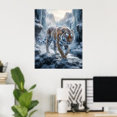 Kristall-Tiger Gefrorener-Dawn Poster (Heimbüro)
