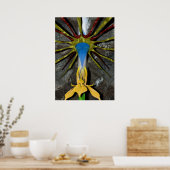 Kristall und Blume Poster (Küche)