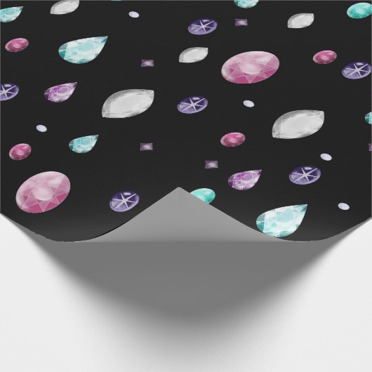 Kristall-und Edelstein-Muster Geschenkpapier (Ecke)