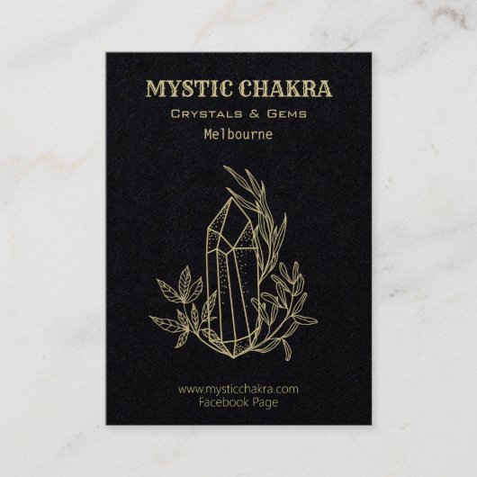 Kristall und Gem Visitenkarte (Vorderseite)