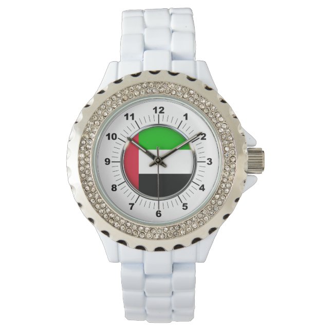 Kristall White Watch - Frauenemirat Armbanduhr (Vorderseite)