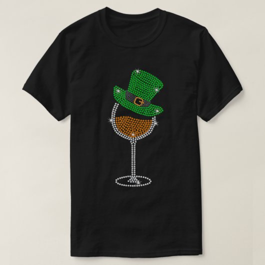 Kristall Wine Glasses Drinks St Patricks Day T T-Shirt (Design vorne)