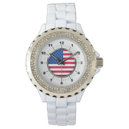 Kristall "Women's USA Flag" Armbanduhr