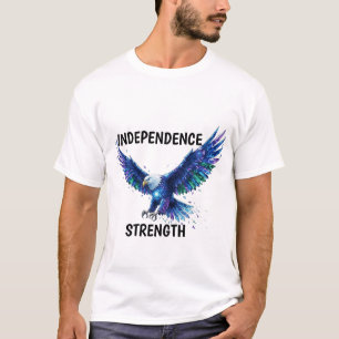Kristalladler im Flug – Unabhängigkeit und Stärke T-Shirt