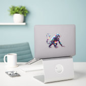 Kristallaffe-Kunst Aufkleber (Laptop auf Schreibtisch)