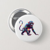 Kristallaffe Kunst Button (Vorne & Hinten)