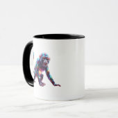 Kristallaffe-Kunst Tasse (Vorderseite Links)