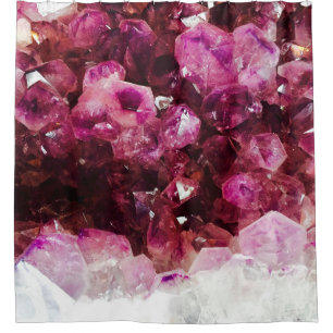Kristallamethyst lila Mineral Duschvorhang