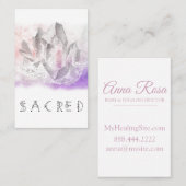 *~* KristallAquarell-heilende Kunst-heiliges Yoga Visitenkarte (Vorne/Hinten)
