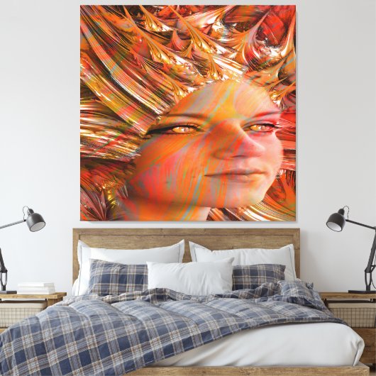 Kristallaugen Leinwanddruck (Insitu (Schlafzimmer))