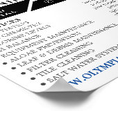 Kristallbad, Schwimmbad, Reinigung Werbung Poster (Ecke)