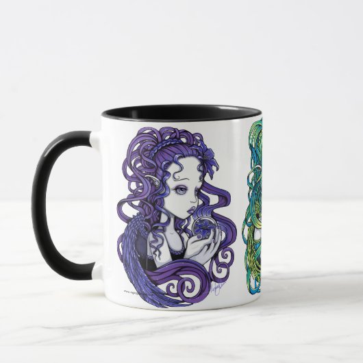 Kristallball-Engels-Fantasie-Kunst-Tasse Tasse (Links)