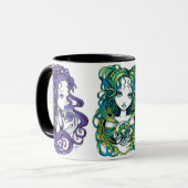 Kristallball-Engels-Fantasie-Kunst-Tasse Tasse (Vorderseite Links)