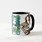 Kristallball-Engels-Fantasie-Kunst-Tasse Tasse (VorderseiteRechts)