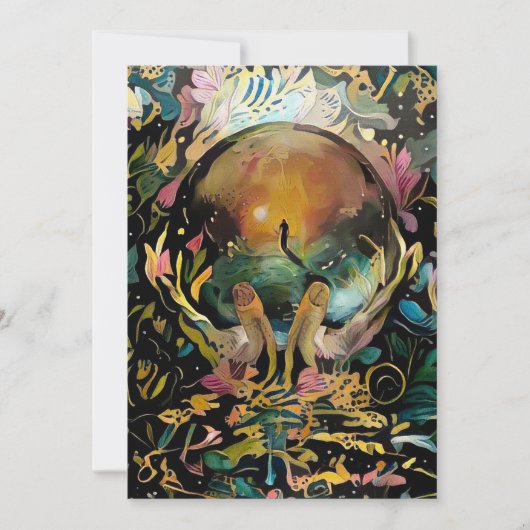 Kristallball in den Händen Gottes Einladung (Vorderseite)