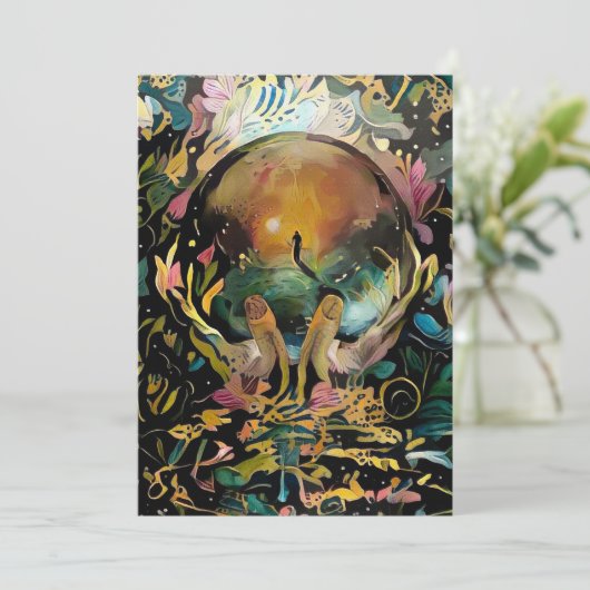 Kristallball in den Händen Gottes Einladung (Stehend Vorderseite)