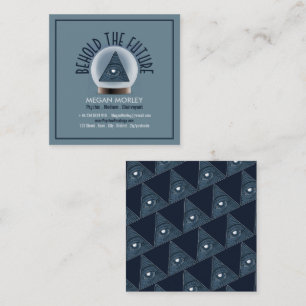 Kristallball, psychisch - mittel - klairvoyant quadratische visitenkarte