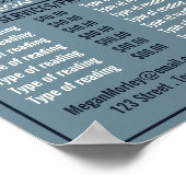 Kristallball, psychische Lesekarte Poster (Ecke)