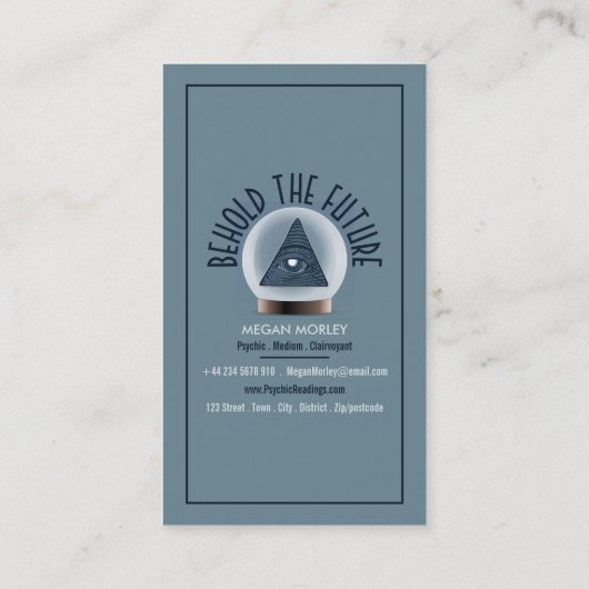 Kristallball, Psychische Leseloyalität Visitenkarte (Rückseite)