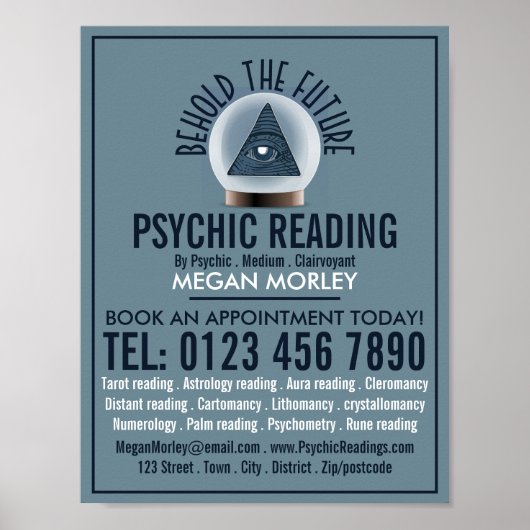 Kristallball, Psychische Lesewerbung Poster (Vorne)