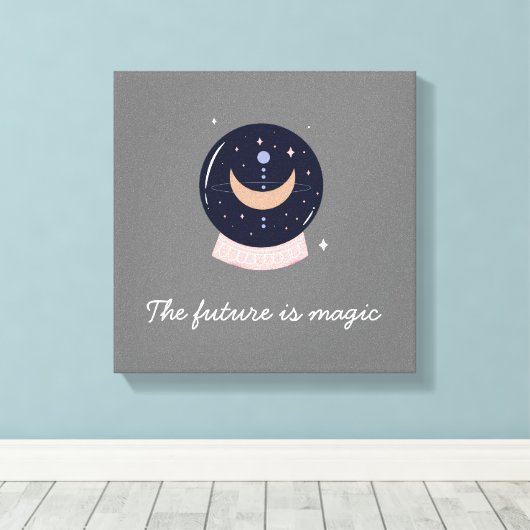 Kristallballpsychisch Leinwanddruck (Insitu (Holzboden))