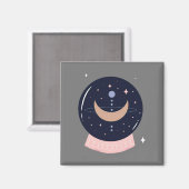 Kristallballpsychisch Magnet (Vorderseite/Rückseite)