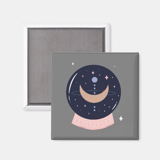 Kristallballpsychisch Magnet (Vorderseite/Rückseite)