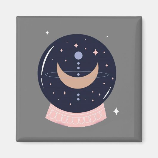 Kristallballpsychisch Magnet (Vorne)